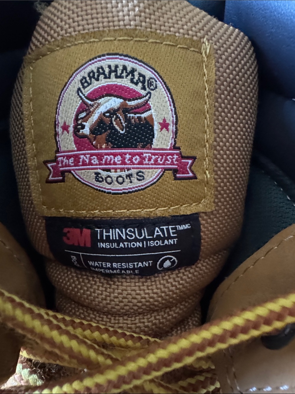 Brahma Wheat/Tan Waterproof Work Boots Size 11